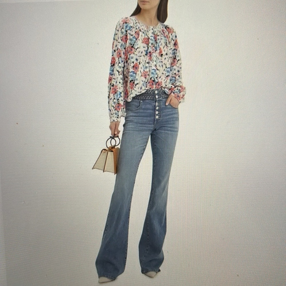 Veronica Beard Madge Floral Silk Blouse (Size 6)